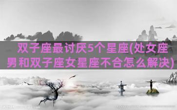 双子座最讨厌5个星座(处女座男和双子座女星座不合怎么解决)